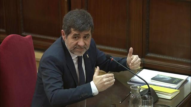 Jordi Sànchez durante su declaración en el Supremo.