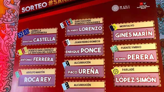 Las 10 corridas sorteadas de San Isideo