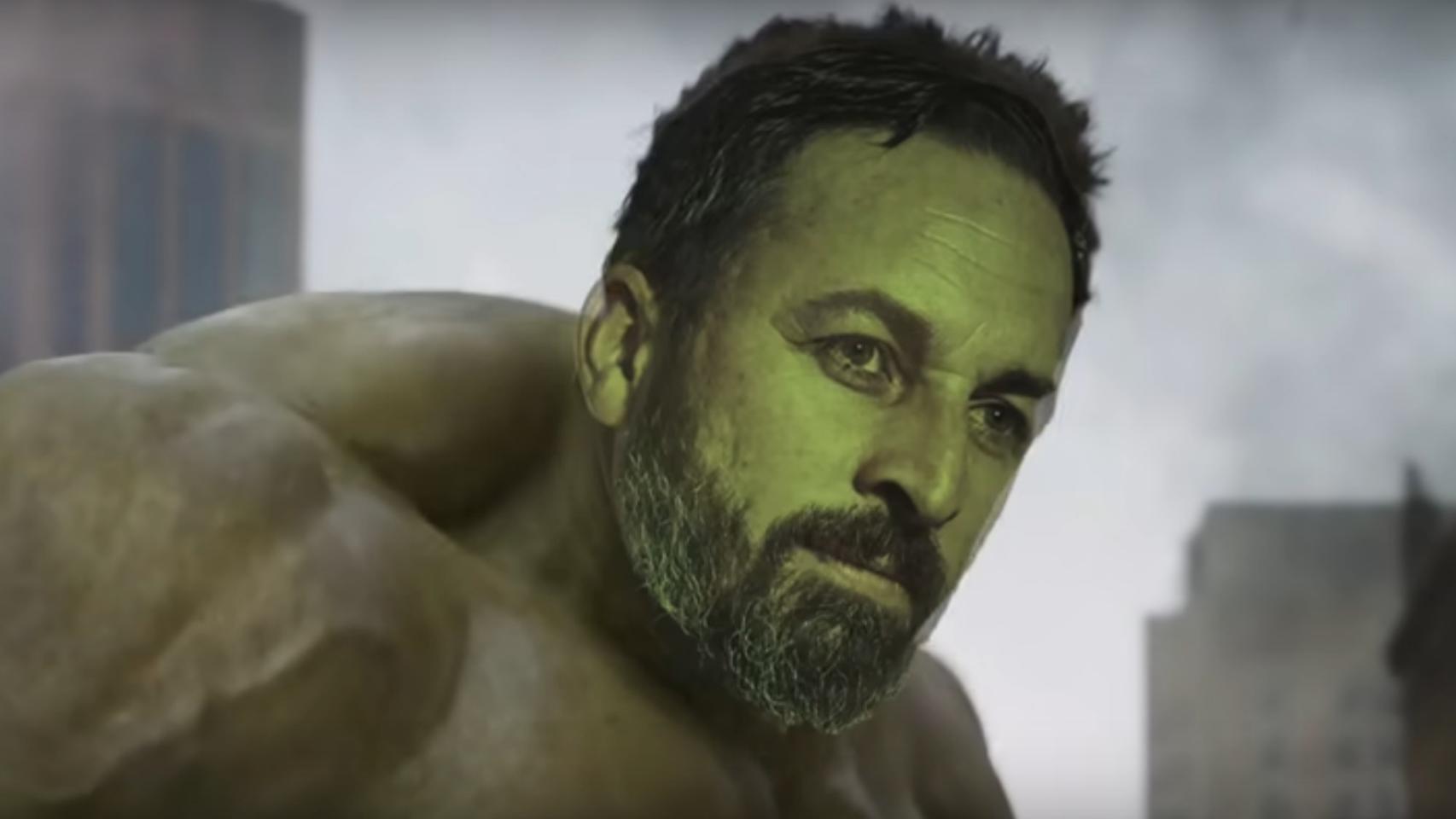 Abascal caracterizado como Hulk.