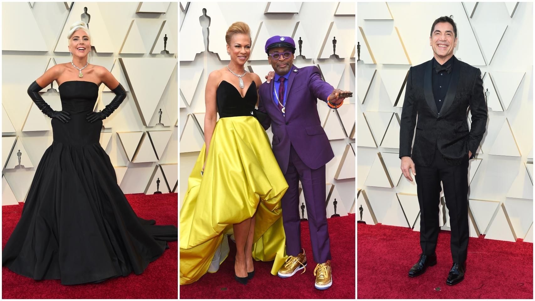 De izquierda a derecha: Lady Gaga, Tonya Lewis Lee, Spike Lee y Javier Bardem.