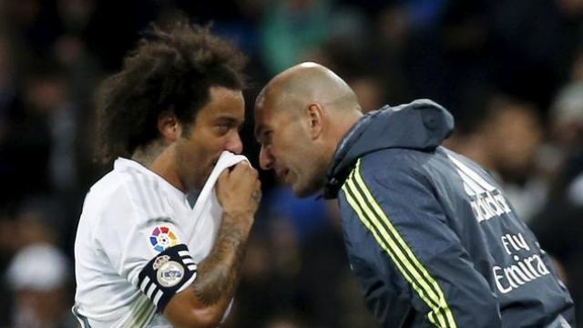 Marcelo y Zidane en el Real Madrid en 2016