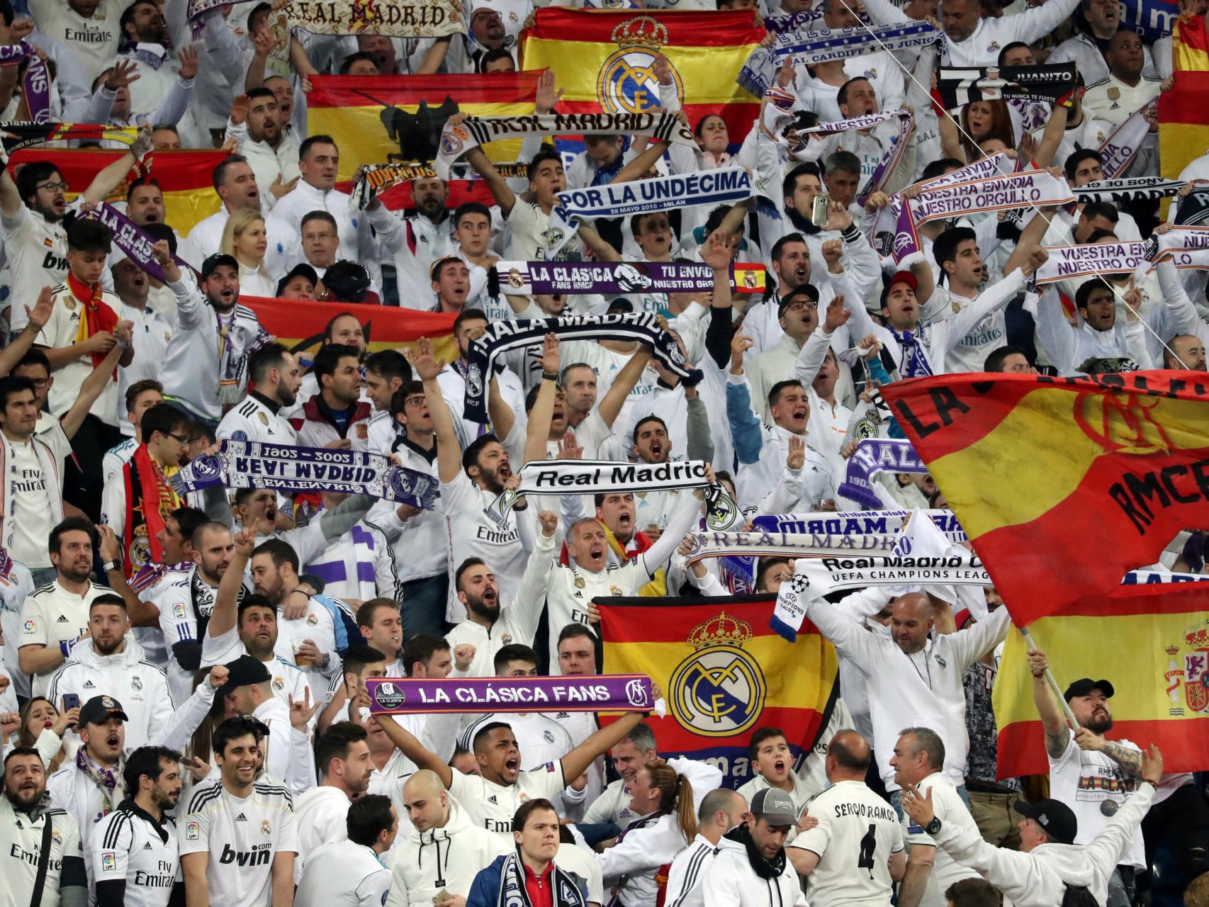 La grada fans del Real Madrid
