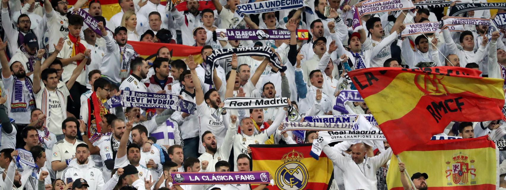 La grada fans del Real Madrid