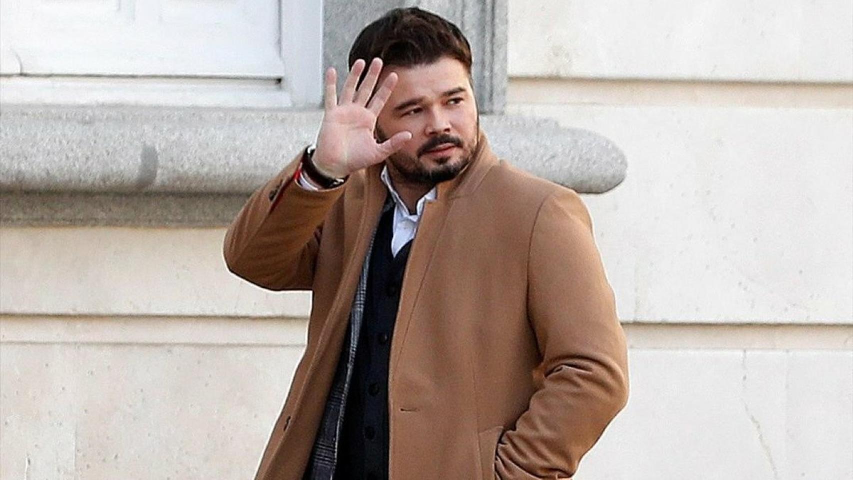 Gabriel Rufián, a su llegada al Tribunal Supremo este jueves.