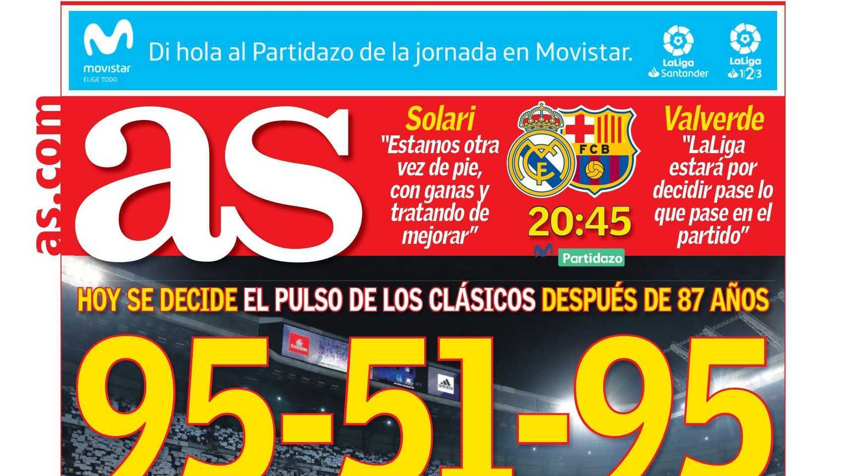 La portada del diario AS (02/03/2019)