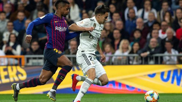 Reguilón, durante El Clásico