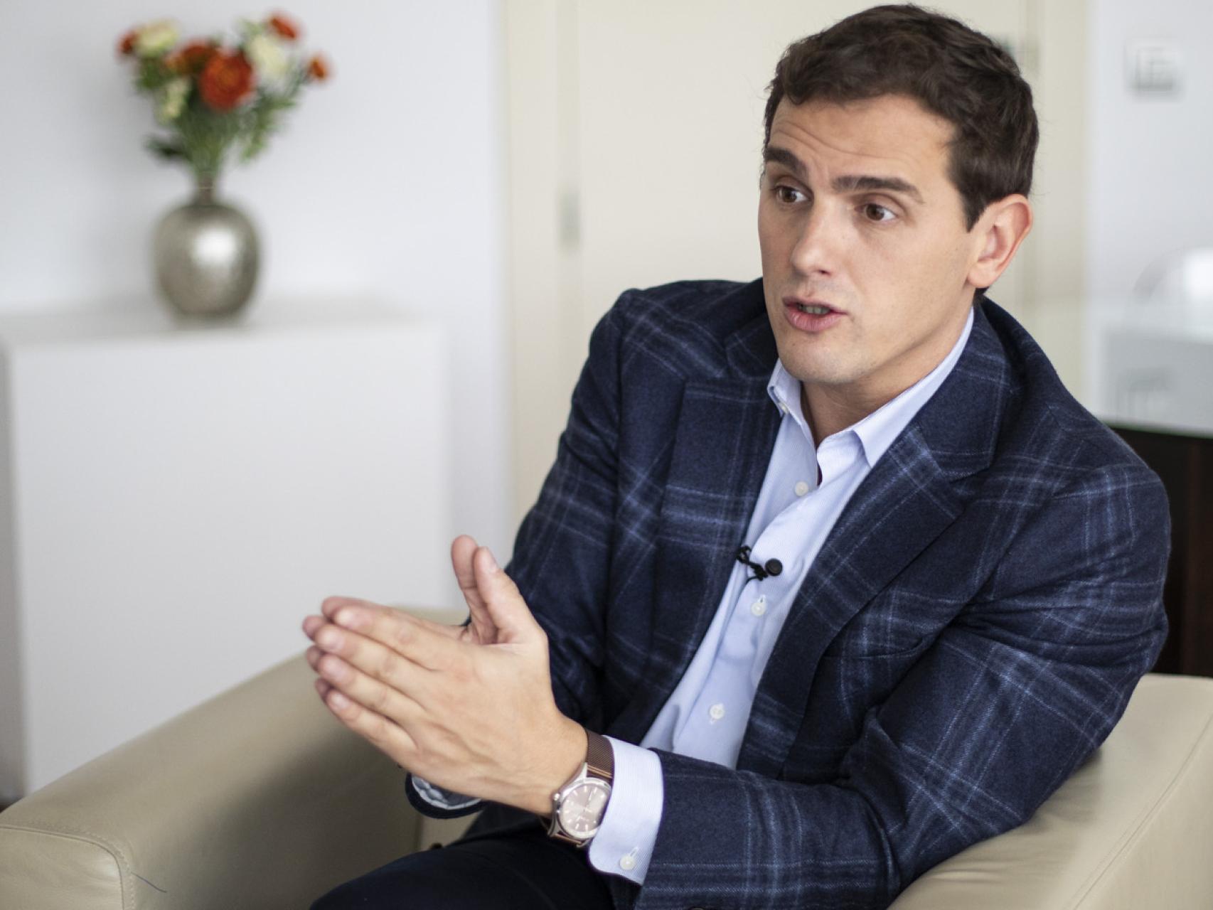 Rivera, en su despacho del Congreso durante su entrevista con este periódico.