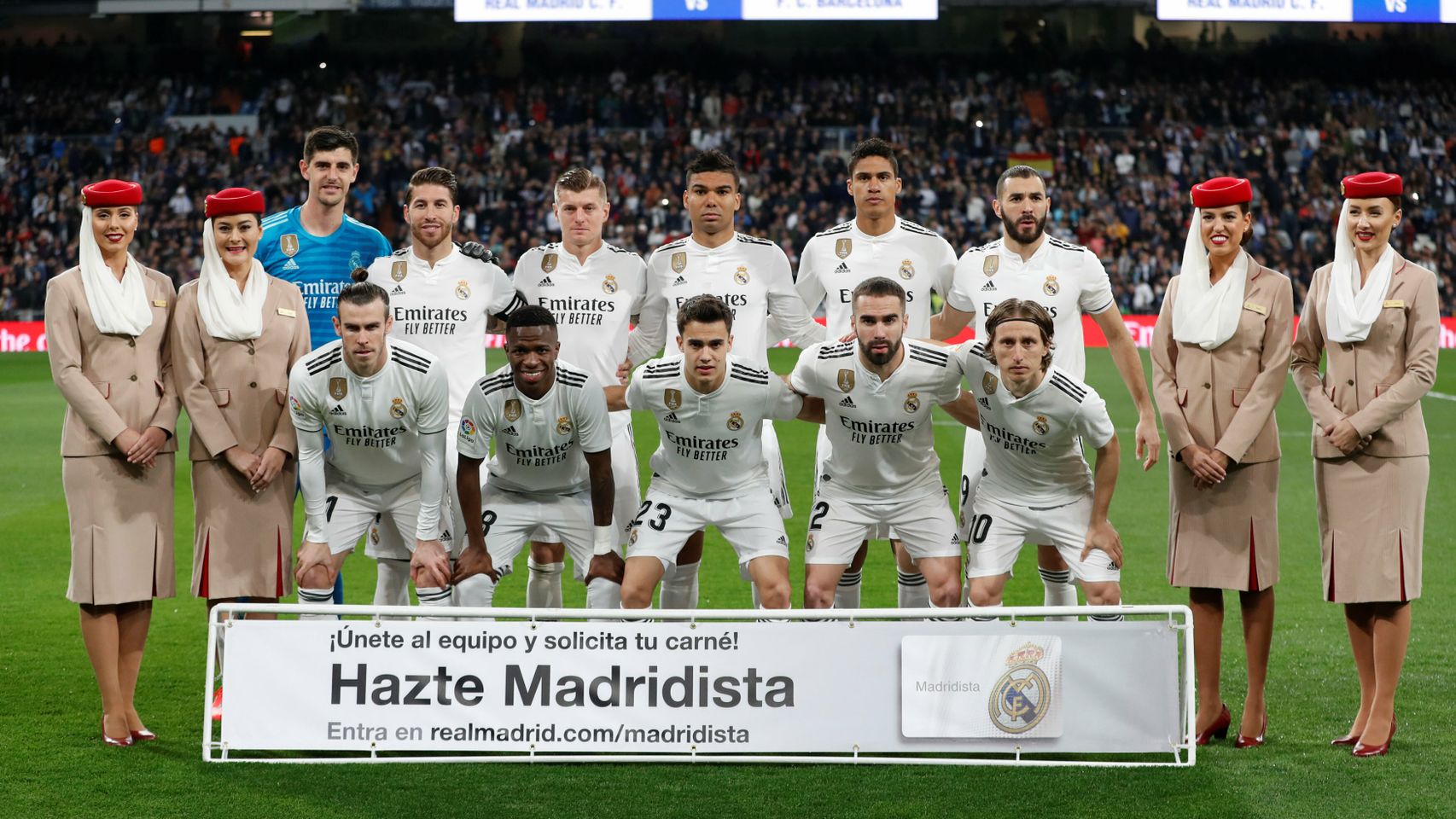 El once titular del Real Madrid en El Clásico de La Liga en el Santiago Bernabéu