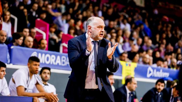 Pablo Laso en el choque ante el MoraBanc Andorra