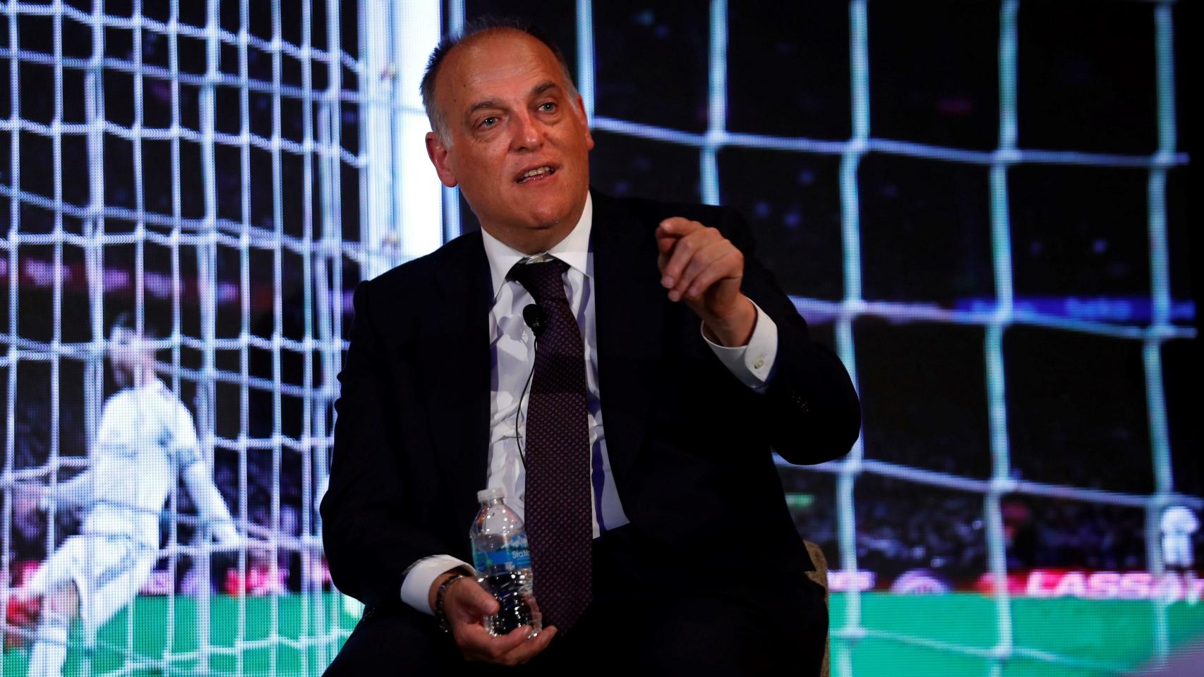 Javier Tebas, durante un acto