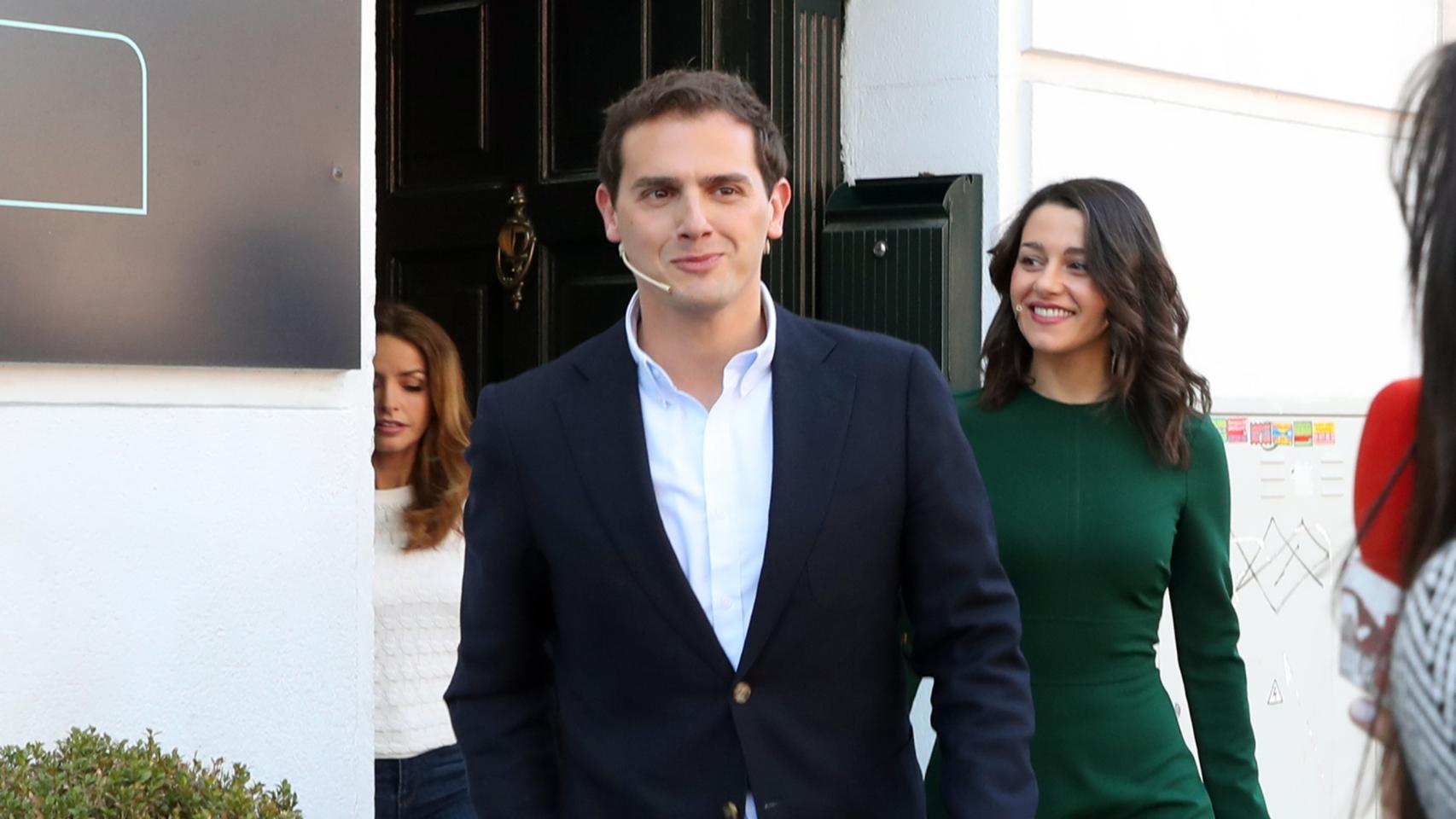 El presidente de Cs, Albert Rivera, y la portavoz nacional del partido, Inés Arrimadas.