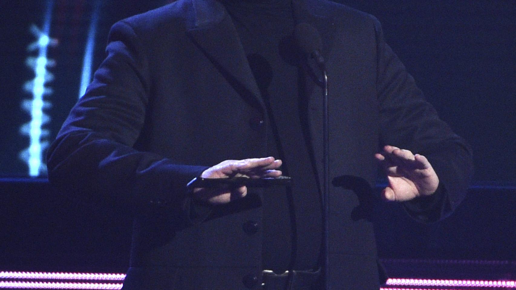 El cantante Miguel Bosé en los premios Grammy latinos 2018.