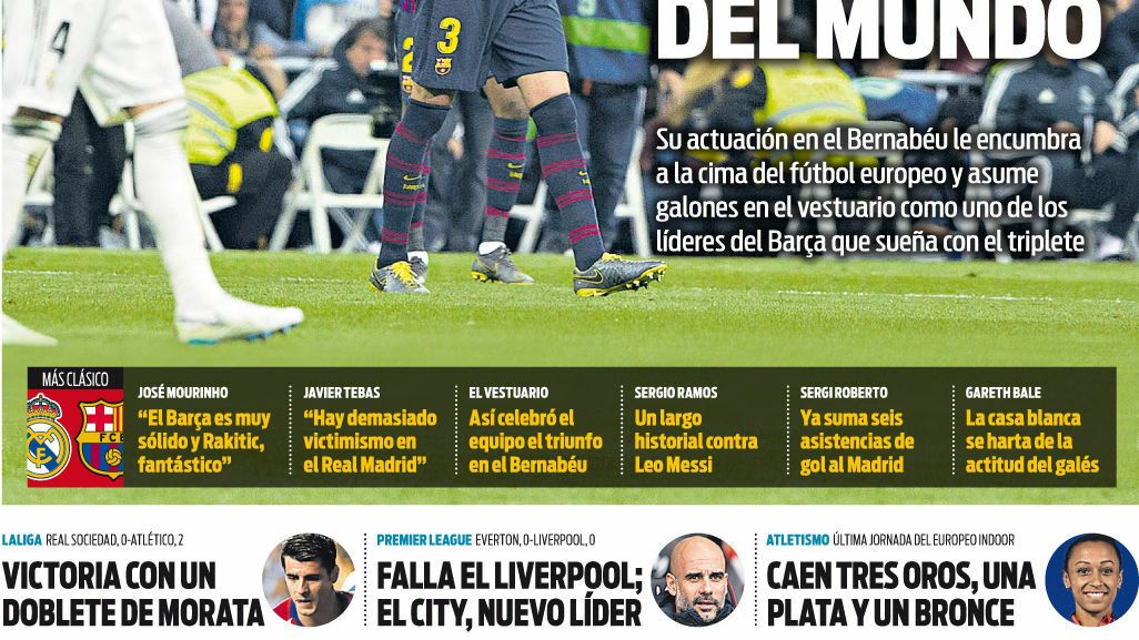La portada del diario SPORT (04/03/2019)