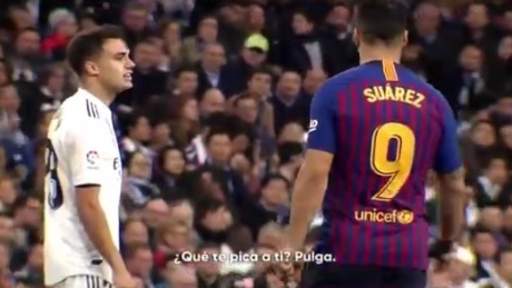 Reguilón junto a Suárez en El Clásico