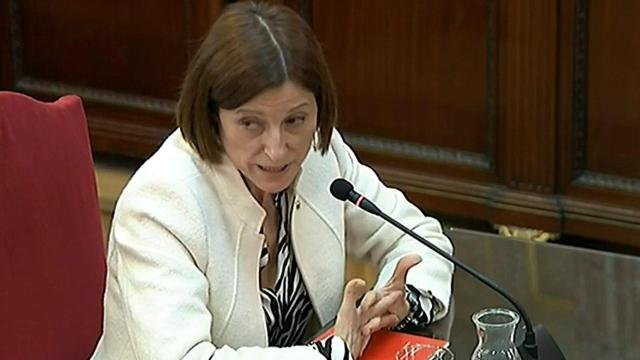 Forcadell durante su declaración en el Supremo