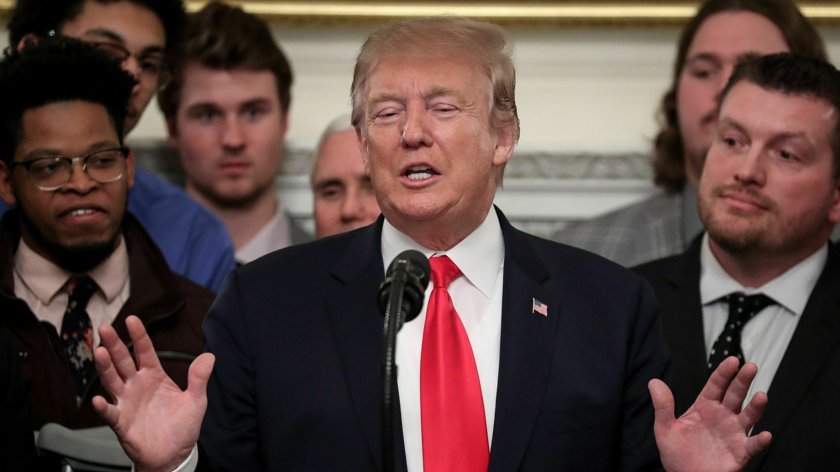Donald Trump durante un acto en la Casa Blanca.