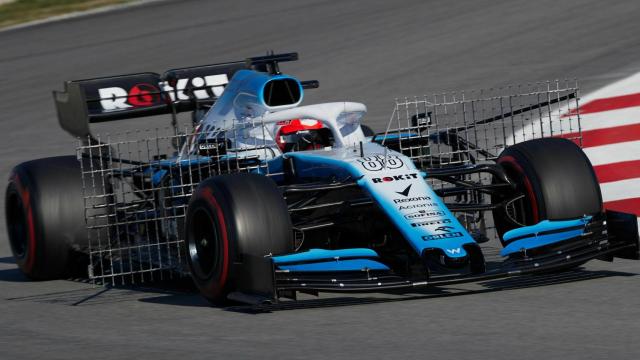 El monoplaza de Williams durante la pretemporada en Montmeló