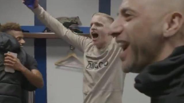Así fue la celebración del Ajax tras eliminar al Real Madrid
