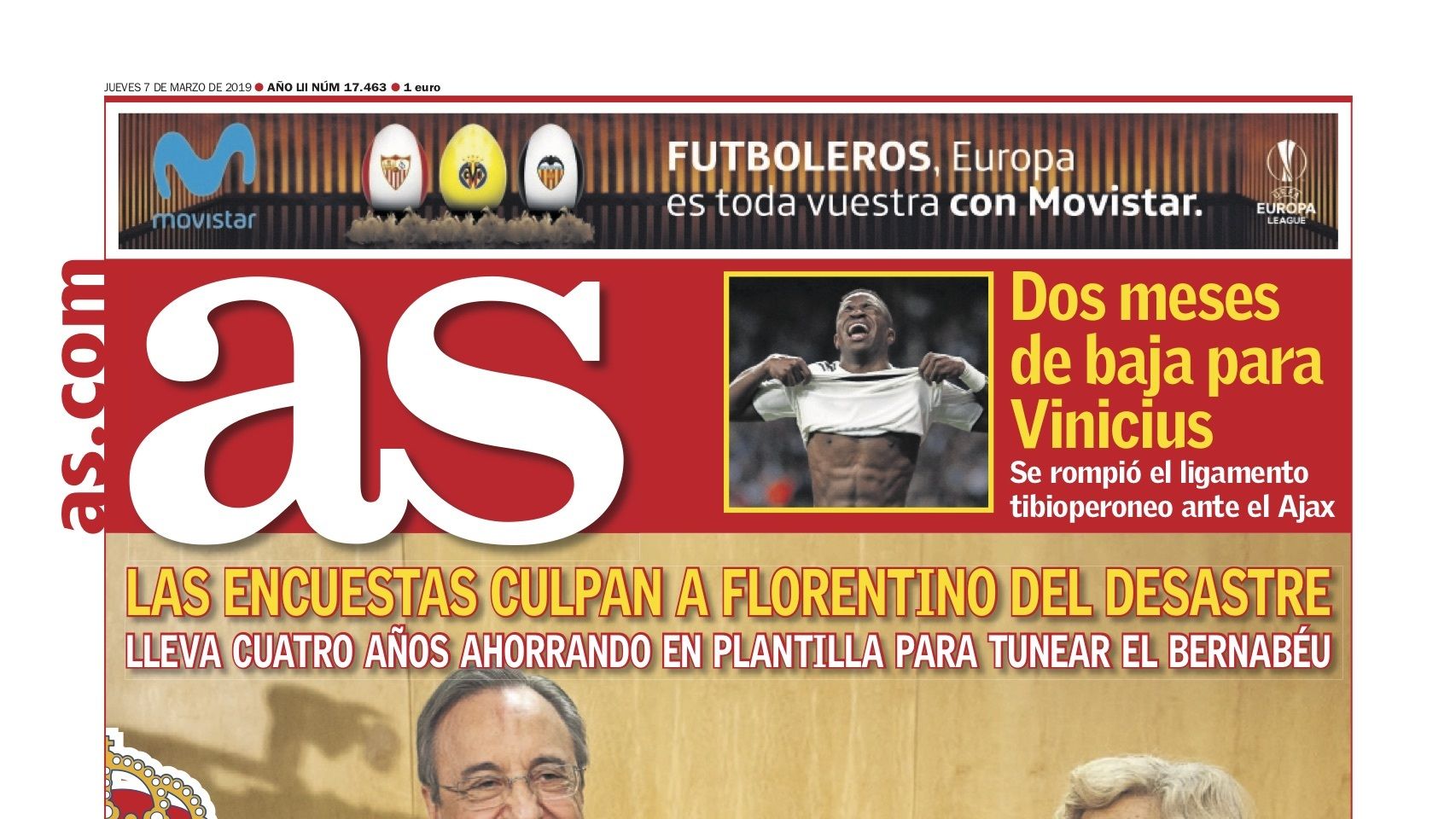Portada Diario AS (7/3/2019)