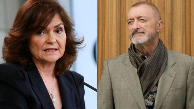 Carmen Calvo y Arturo Pérez-Reverte
