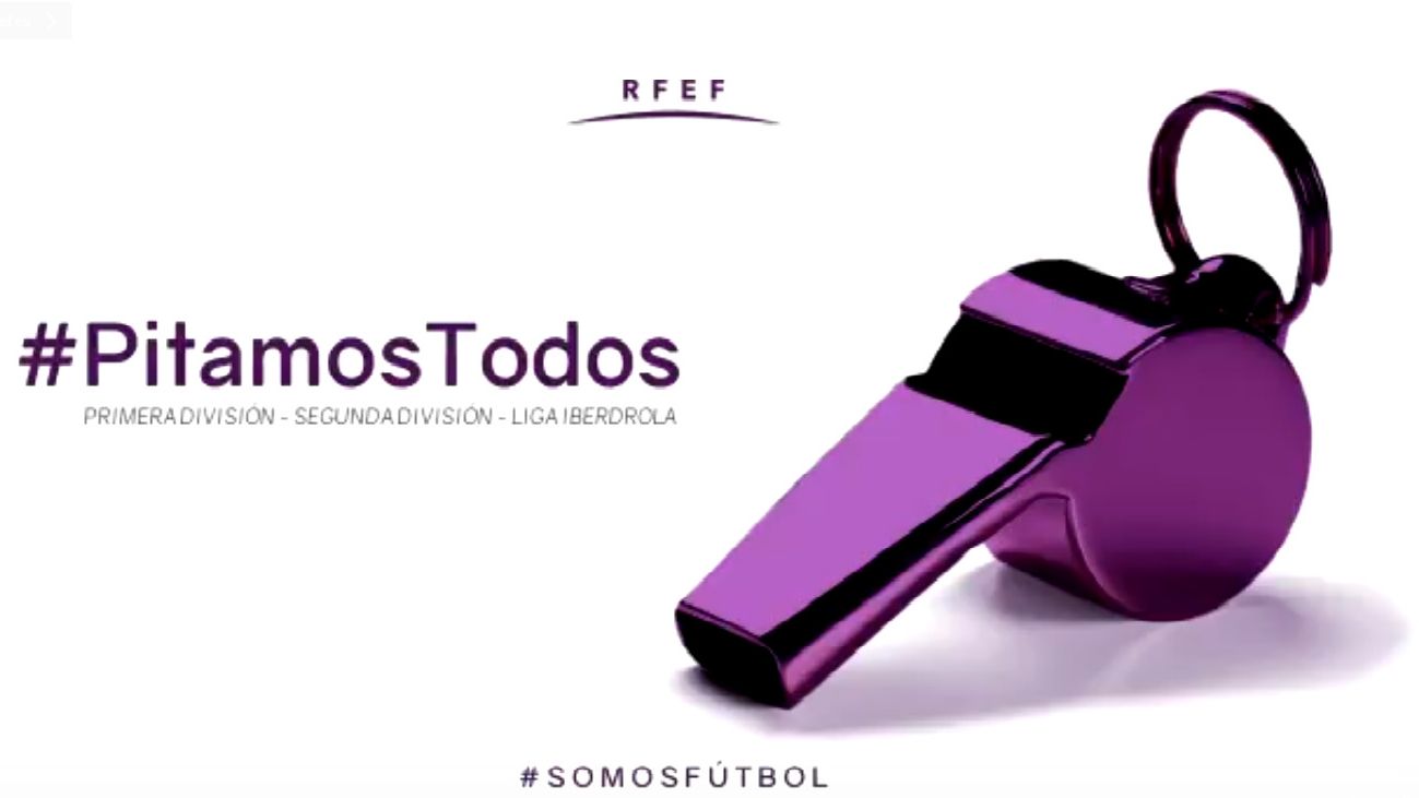 Los árbitros pitarán con silbatos morados por el Día de la Mujer