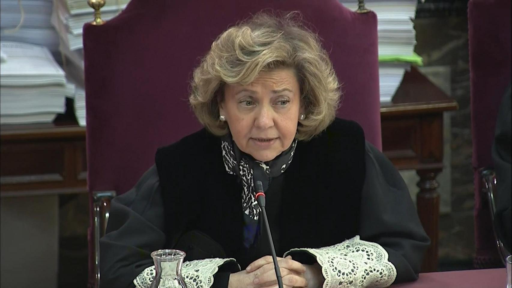 La fiscal general del Estado, Consuelo Madrigal, durante el juicio.