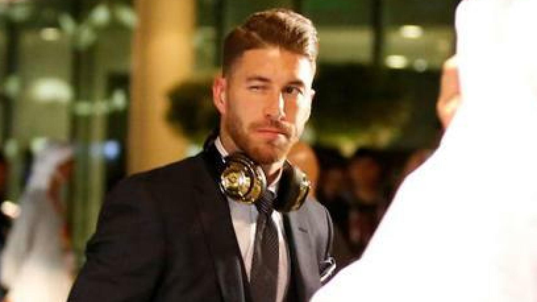 Sergio Ramos, en una concentración del Real Madrid