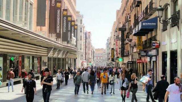 La calle Preciados de Madrid.