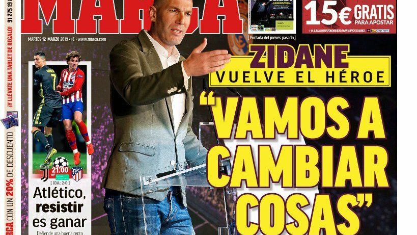 Portada Diario Marca (12/03/2019)