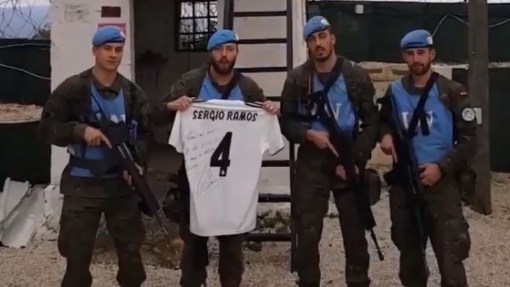 El agradecimiento de los militares a Sergio Ramos