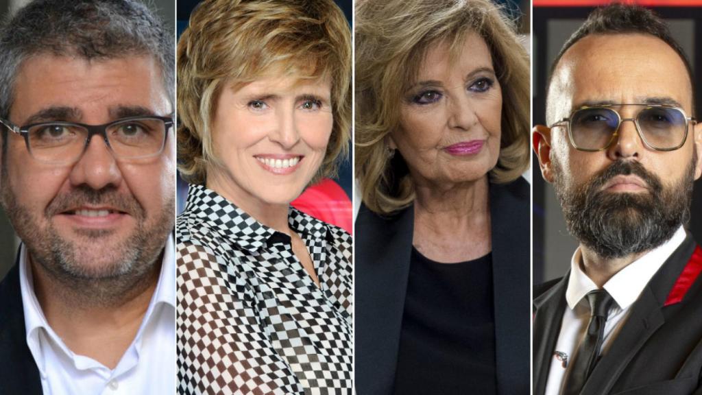 Florentino Fernández, Mercedes Milá, María Teresa Campos y Risto Mejide.