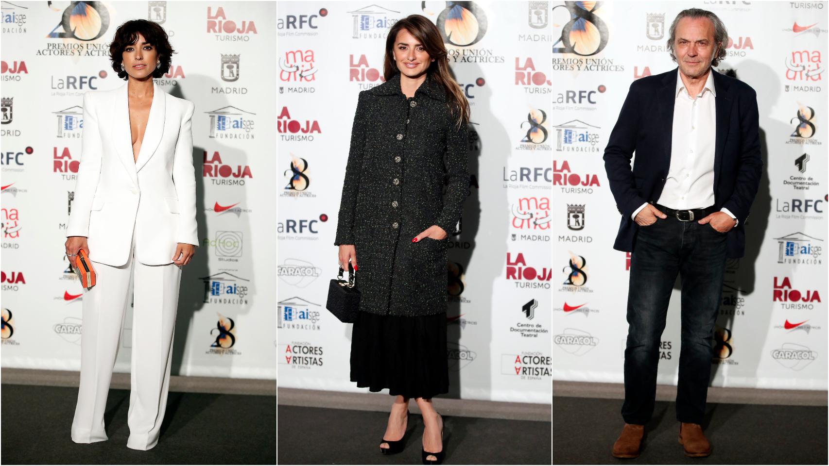 Inma Cuesta, Penélope Cruz y José Coronado durante el evento de este lunes.