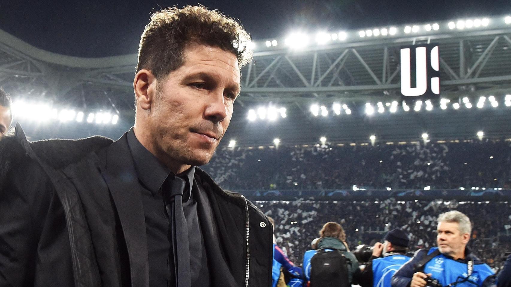Simeone, durante el partido entre la Juventus y el Atlético de Madrid