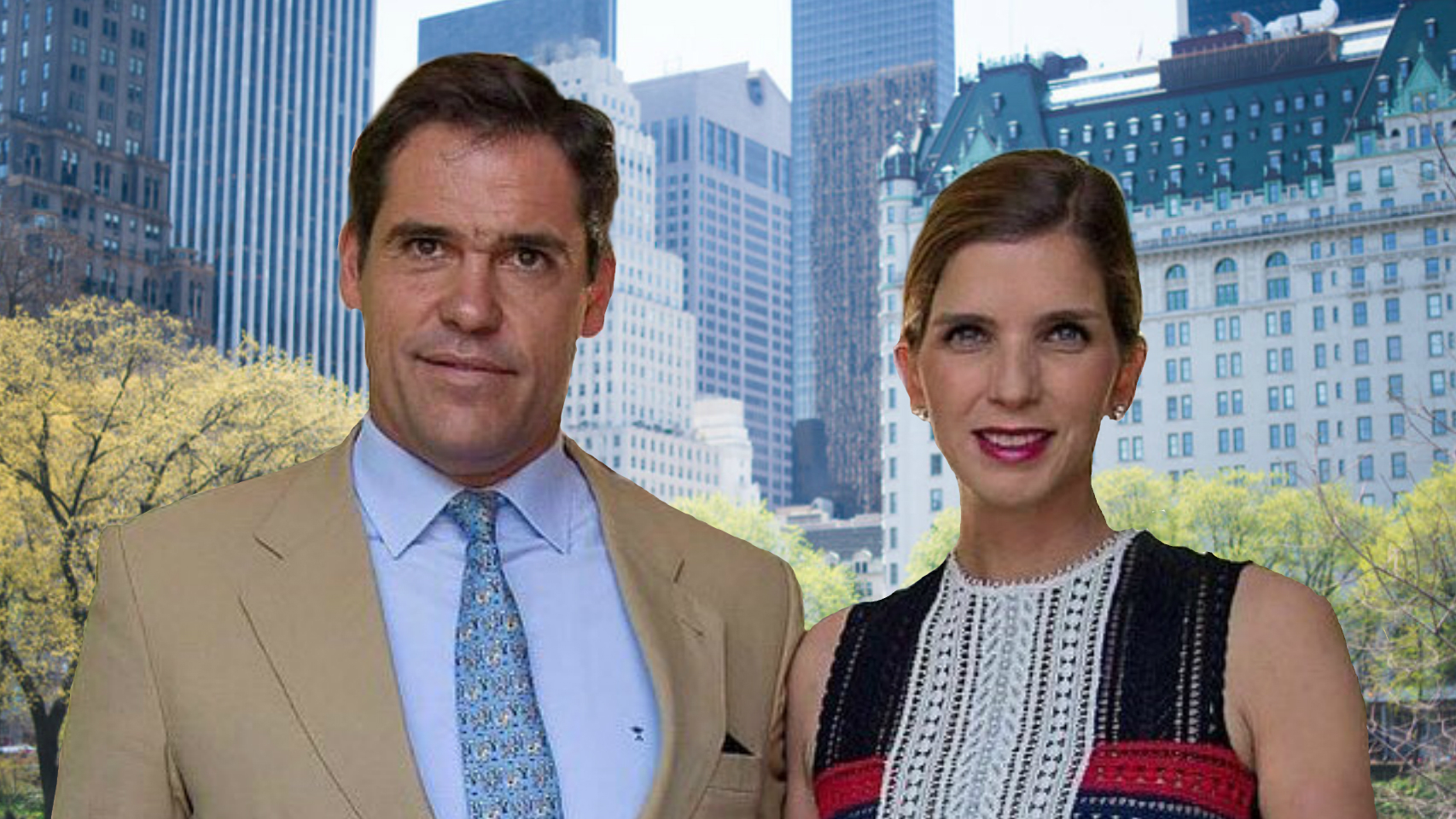 Luis Alfonso de Borbón y Margarita Vargas en Nueva York en un montaje de JALEOS.