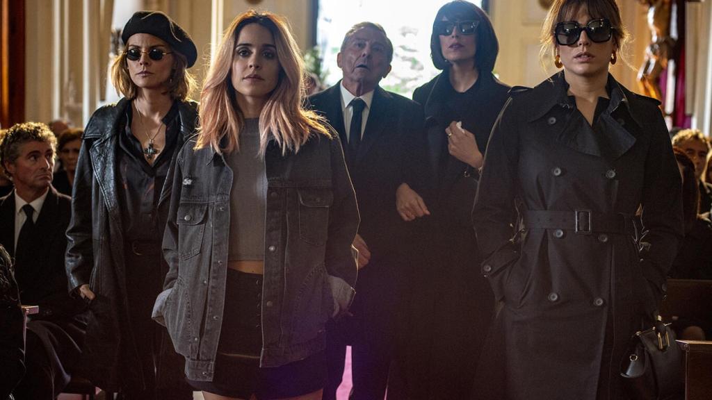 Las actrices con Juan Diego en la película.