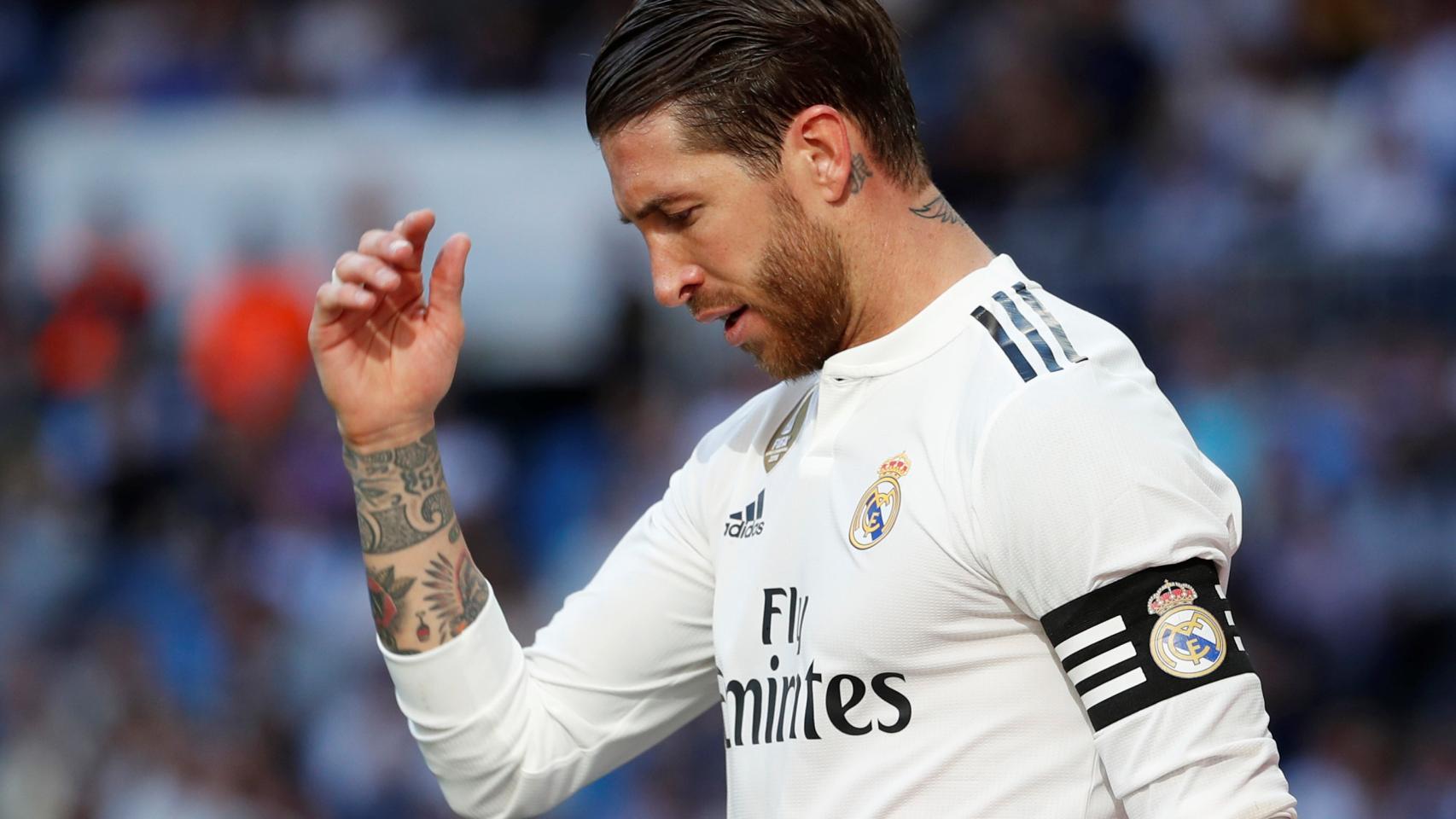 Sergio Ramos, en el Santiago Bernabéu
