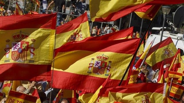 Imagen de la manifestación por la unidad de España en Colón de febrero de 2019.