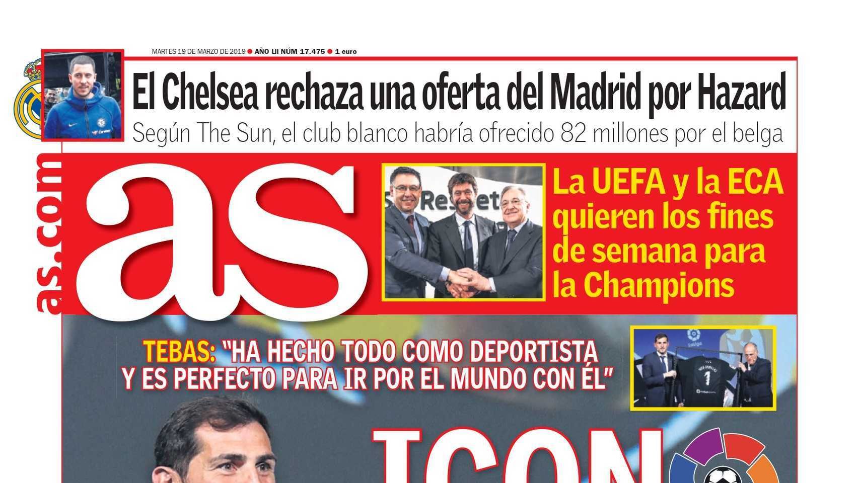 Portada Diario AS (19/03/2019)