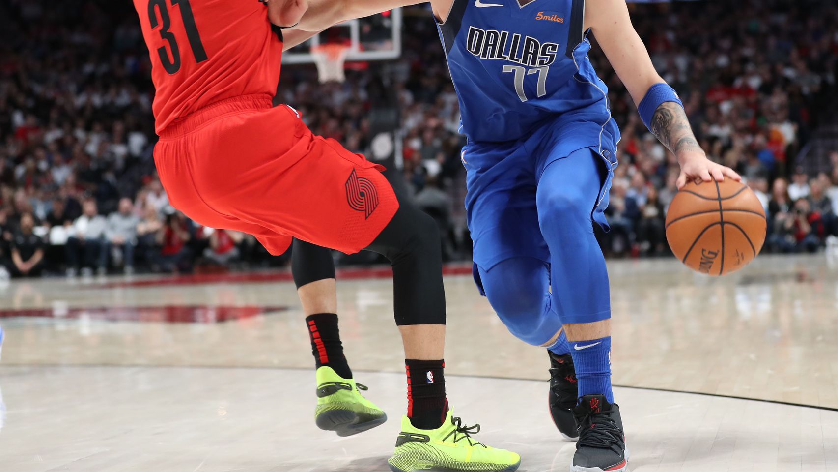 Luka Doncic contra los Portland Blazers