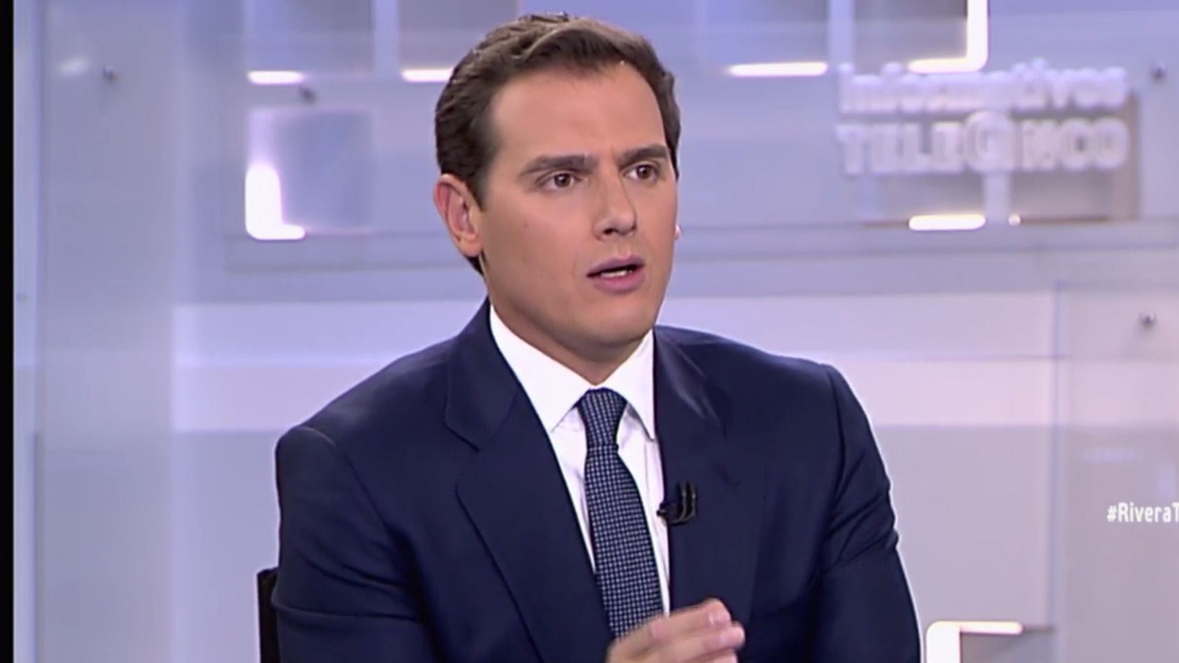 Albert Rivera, durante su entrevista en Telecinco.