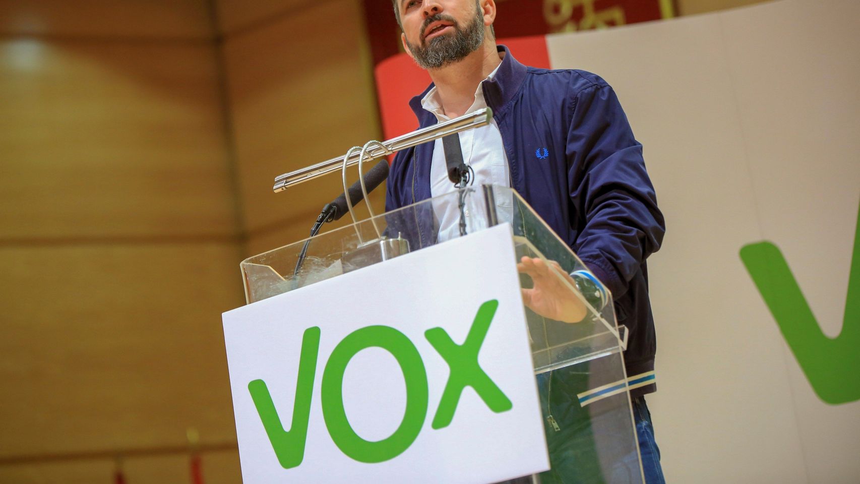 Abascal, durante su mitin del pasado sábado en Ciudad Real.