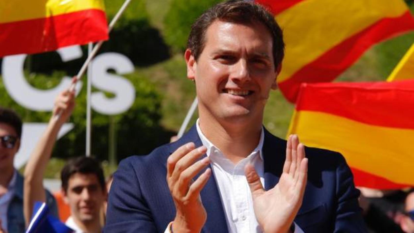 Albert Rivera, líder de Ciudadanos, en el encuentro ciudadano del partido en Zaragoza.
