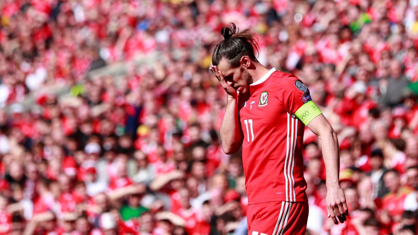 Bale, con la selección de Gales