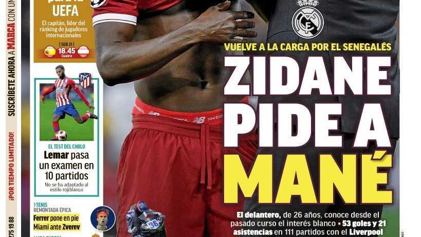La portada del diario MARCA (25/03/2019)