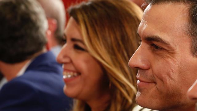 Susana Díaz y Pedro Sánchez, en una imagen de un mitin.