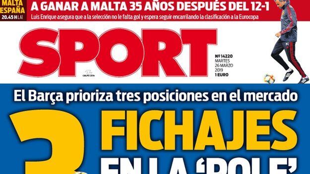 Portada Sport (26/03/19)