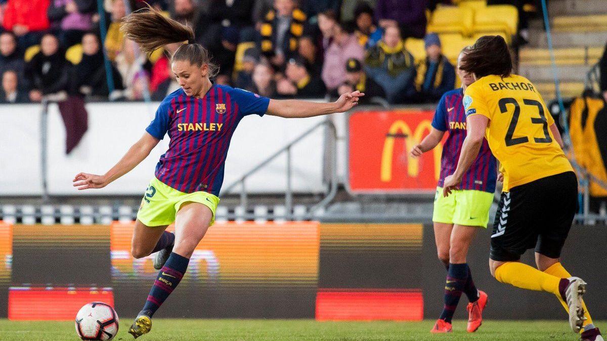 Lieke Martens, en el LSK Kvinner - Barcelona de la Women's Champions League. Foto: Twitter (@FCBfemeni)