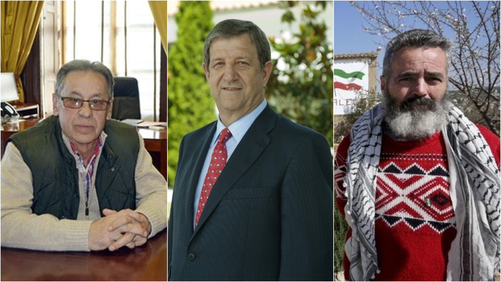 César Sánchez Alegría (Alcañizo); Luis Partida (Villanueva de la Cañada); Juan Manuel Sánchez Gordillo (Marinaleda)
