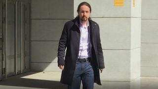 Pablo Iglesias en la Audiencia Nacional.