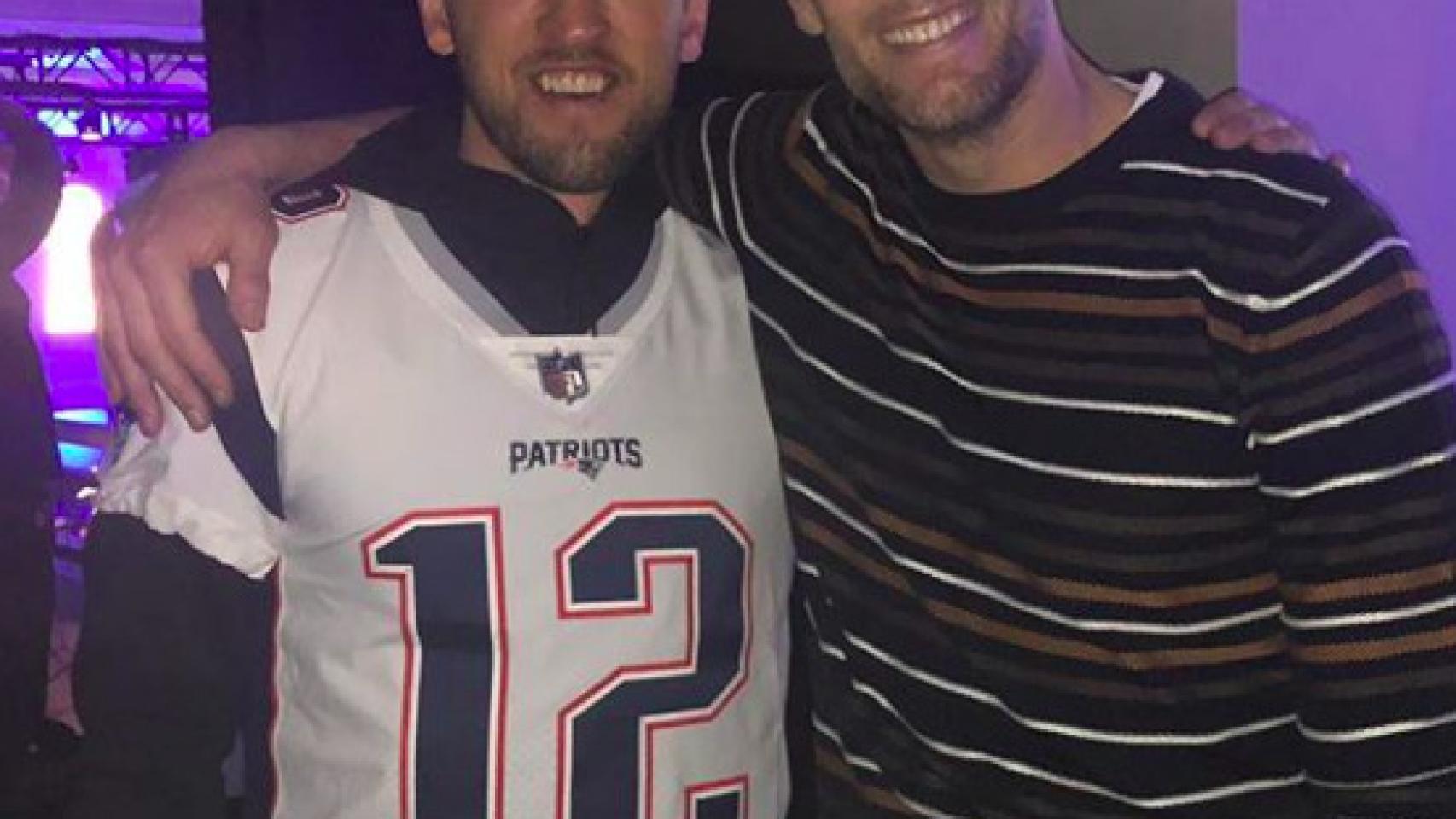 Harry Kane junto a Tom Brady, estrella de la NFL. Foto: Instagram